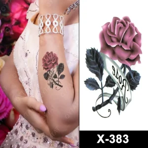 Waterproof Cosmetic Standard Colorful Cute Designs Realistic Simple Body Chest Arm Hands Legs Skin Safe Temporary Tattoo Sticker