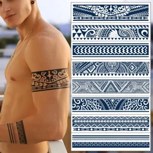 Waterproof Customizable Logo Tattoo Sticker Armband Eco-Friendly Semi-Permanent