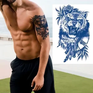 Waterproof Dark Blue Customizable Jagua Tattoos 2 Week Plant Based Temporary Gel Juice Body Face Lasts 15 Days