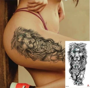 Waterproof Eco Friendly Customizable Paper Tiger Tattoo Stickers for Body Arm