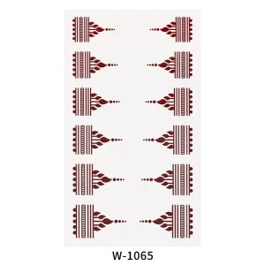 Waterproof Eco-Friendly Temporary Henna Tattoo Stickers 72x125mm for Girls & Men