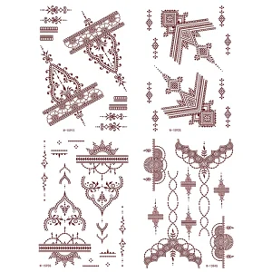 Waterproof Fake Body Women Tattoo Designs Temporary Full Hand Tatoo Stickers Henna