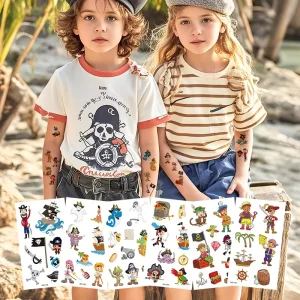 Waterproof Funny Cartoon Fun Children’s Temporary Disposable Tattoo Sticker Pirate Tattoo Sticker