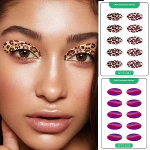 Waterproof Glitter Eyeshadow Paste and Temporary Tattoo Stickers for Festival Glam and Shimmering Eye Decorations