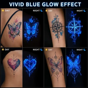 Waterproof Glow in the Dark White Water Transfer Temporary Tattoo Paper DIY Body Art For Face & Body Inkjet & Laser Printable