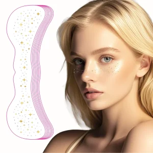 Waterproof Gold Freckles Temporary Tattoo Sticker Sweat-Resistant Face Patch Holiday Parties Water Transfer Tattoo
