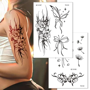Waterproof Juice Semi Permanent Temporary Tattoo Sticker for Women Lady Body Beauty