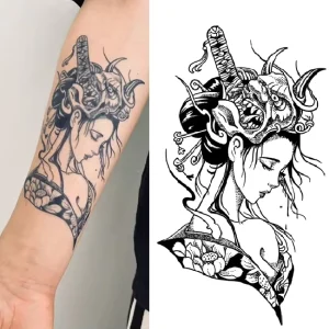 Waterproof Long Lasting Sexy Japanese Women Tattoos Sticker Last 2 Weeks Tattoos