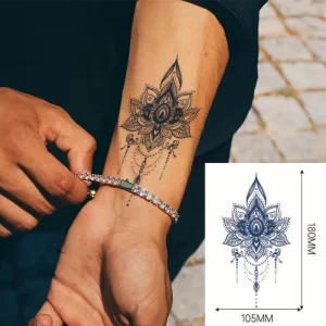 Waterproof Long-lasting Semi-permanent Eco-Friendly Indian Paper Tattoo Stickers Customizable Herbal Juice