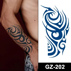Waterproof Men Women Tribal Designs Non toxic Quality Semi Permanent Temporary Tattoo Sticker Last 15 Days