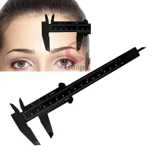 Waterproof Microblading Eyebrow Ruler Permanent Makeup Measuring Tools 150mm White Black Sliding Vernier Caliper