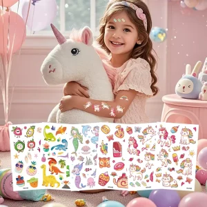 Waterproof Mini Children’s Tattoo Stickers Temporary Cartoon Facial Paper Decals for Kids WS-K53-K68