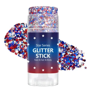 Waterproof Multi use Sparkle Glitter Face & Body Hair Glitter Stick for Eyeshadow Face Paint & Party Makeup Party Concert Use