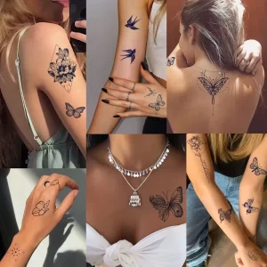 Waterproof Realistic Juice Tattoo Sticker Safe Non Toxic Body Application