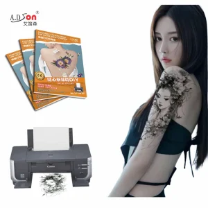 Waterproof Removable Custom Design Promotion Company Logo DIY Temporary Tattoo Stickers Water Transfer Paper + PET Film Clear