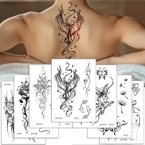 Waterproof Semi Permanent Tattoo Sticker Non toxic Natural Juice Tattoo Sticker logo Custom