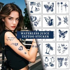 Waterproof Semi-Permanent Tattoo Stickers – 14-Day Fade-Resistant Body Art, Non-Toxic Waterless Temporary Tattoos for Adults