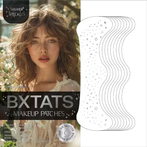 Waterproof Silver Freckles Temporary Makeup Tattoo Sticker Water Transfer for Party Photography Printed on Durable Paper