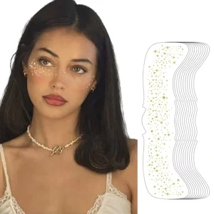 Waterproof Silver Freckles Temporary Tattoo Sticker for Face