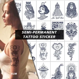 Waterproof Skin Safe Long Lasting 15 Days Mini Size Realistic Body Sticker Tattoo Semi Permanent