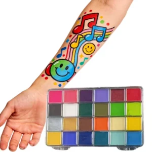 Waterproof Smudge-Proof Transfer-Proof Kiss-Proof Face and Body Paint for Swimming and Outdoor Use