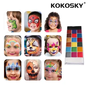 Waterproof Sweat Proof Natural Plant Material Face Body Painting Kit 20 Colors Outdoor Festival Pool Party Wedding Children