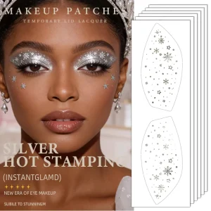 Waterproof Sweatproof Disposable Paper Metallic Gold Silver Freckle Sexy Eye Shadow Stickers for Party Festival Makeup
