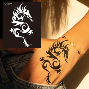 Waterproof Sweatproof Eco-Friendly Tattoo Stickers for Face & Body Temporary Sexy Henna-Friendly DIY Art Designs