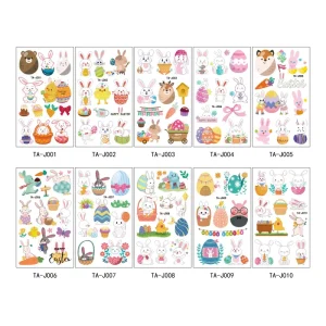 Waterproof Tattoo Stickers Cartoon Kids Transfer Tattoo Easter Multiple Patterns