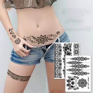 Waterproof Temporary Body Tattoo Sticker Black Water Transfer Paper PET Film Lasting 5 7 Days for Hand Arm For Both Girls Boys