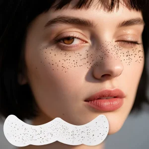 Waterproof Temporary Face Tattoo Sticker Glitter Freckles Metallic Gold Silver Rose Glowing Speckles Patches Paper For Body