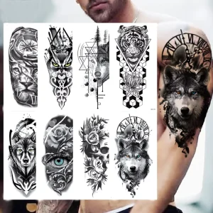 Waterproof Temporary Sticker Tattoo Sleeves Full Arm Fake Tattoo