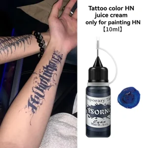 Waterproof Temporary Tattoo Ink Flesh Tone Henna Cream Juice Formula Hand Painted Design Custom Available for Trendy Look