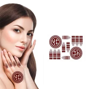Waterproof Temporary Tattoo Stickers All Kinds of Colors White Black Brown Tattoo Henna Lace Body Art Water Transfer