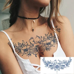 Waterproof Water Transfer Tattoo Sticker Fashionable Paper Eco Friendly PET Semi Permanent Tattoo Face Body Long Lasting 15 Days