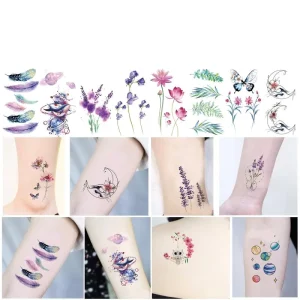 Waterproof Women Girl Body Art Sexy Arm Temporary Body Flower Temporary Easter Holiday Tattoo Stickers