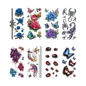 Waterproof Women Men Kids Temporary Tattoo Stickers Arm 3D Tattoo Sticker