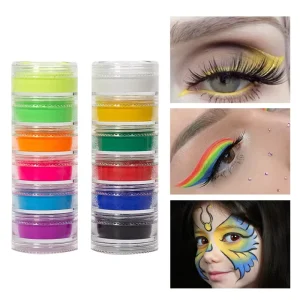 Waterproof and Easy to Clean UV Luminous Facial Painting Supplies for Human Body Painting