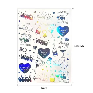 Wedding Temporary Tattoos Stickers Bride Bachelorette Sticker Bridal Shower Party Decorations