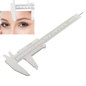 White Black Gray Blue Green Plastic Caliper Microblading Permanent Makeup Tattoo Accessories for Eyebrow Measure Ruler