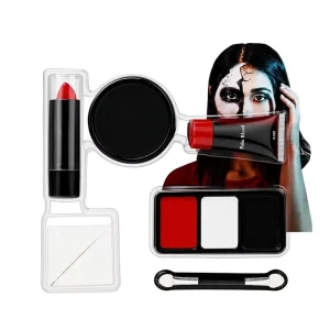 White Black Red SFX Halloween Face Paint Kit Washable Fake Blood for Cosplay Costume Theme Parties