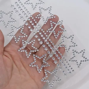 White Crystal Star Rhinestones Face Stickers Diamond Eye Sticker DIY Rhinestones Makeup Face Decoration Face Gem