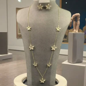 White Gold Body Chain Set Zircon Jewelry for Parties Weddings Engagements Anniversaries