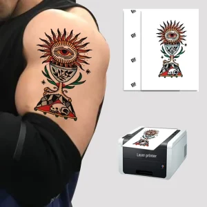 White Paper Sexy Indian Tattoo Sticker Face Men Women Children Tiger Wolf Death Skull Temporary Henna Fashionable Body