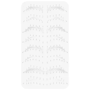 White Permanent Makeup Soft Silicone Pad Pre-Printed Hair Strokes Pattern Brow Microblading Practice Skin