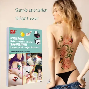 White Print AB Transfer Paper Laser Inkjet Printers Face Body Henna Skeleton King Animal Temporary Tattoo