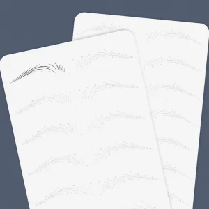 White Silicone Hairstroke Pattern Tattoo Practice Skin Microblading Latex Pads PMU Practice Skin Sheet for Beginner Practice