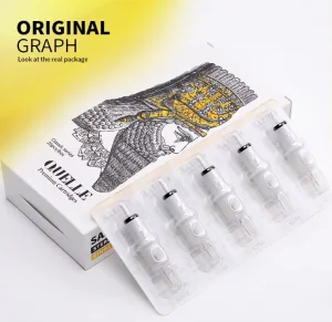 White Tattoo Cartridge Needle 1RL 0.20mm 0.25mm 0.30mm 0.35mm OEM Tattoo Needle Cartridge