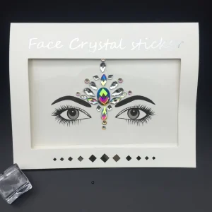 White Temporary Makeup Jewelry Fashionable Face Jewels Rhinestones Body Art Gems Acrylic and Resin Ingredients