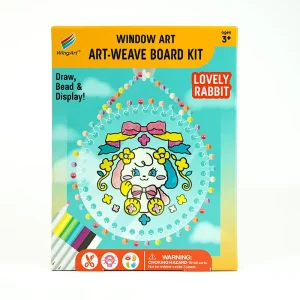 Window Art Art Weave Board Kit Rabbit Design 6 Colors Dry Erase & Wet Erase Ink PET Material